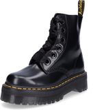 Dr. Martens dames plateau veterlaars zwart