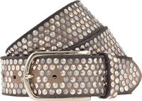 b.belt Leren Riem Nietengürtel Zoe Gold W85 Camel Lichtbruin
