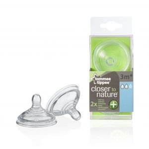 Tommee Tippee Closer to Nature Anti Colic Flesspeen 3+ mnd 2 stuks