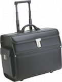 Alassio 45033 - pilotenkoffer MONDO, gemaakt van duurzaam imitatieleer, ca. 46 x 38 x 22 cm, zwart