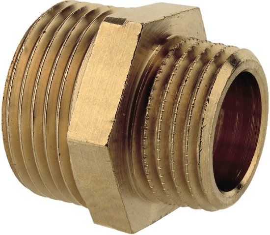 KIRCHHOFF MS Dubbele Reduceernippel - Blanco - 1/2"BU x 3/8"BU