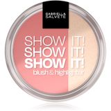 Gabriella Salvete Show It! Blush & Highlighter - Kompaktní Tvářenka S Rozjasňovačem 9 G