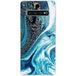 Samsung Galaxy S10 5G Marbre bleu paillete bedrukt siliconen hoesje