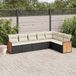 Maison Exclusive - Ensemble de meubles de jardin 7 pièces avec canapé et coussins, noir, en polyrotin
