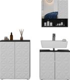 Vicco Badkamermeubelset Edge, Zwart, 3-delig