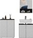 Vicco Badkamermeubelset Edge, Zwart, 3-delig