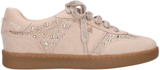 La Strada Sneaker Met Steentjes Beige Textiel - Damesschoenen - Maat 40