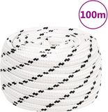 vidaXL Werktouw 16 mm 100 m polyester wit