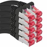 1 m - 10 stuks - Cat6 Ethernet LAN-kabel RJ45 - Zwart