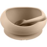 Zopa Miska z podwyższonymi krawędziami i przyssawką Sand Beige