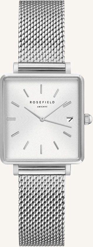 Rosefield The Boxy Xs Women's Watch - Silver - QMWMS-Q038