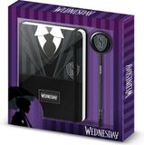 Merkloos Wednesday Black dagboek + Fashion Pen Wednesday Uniform