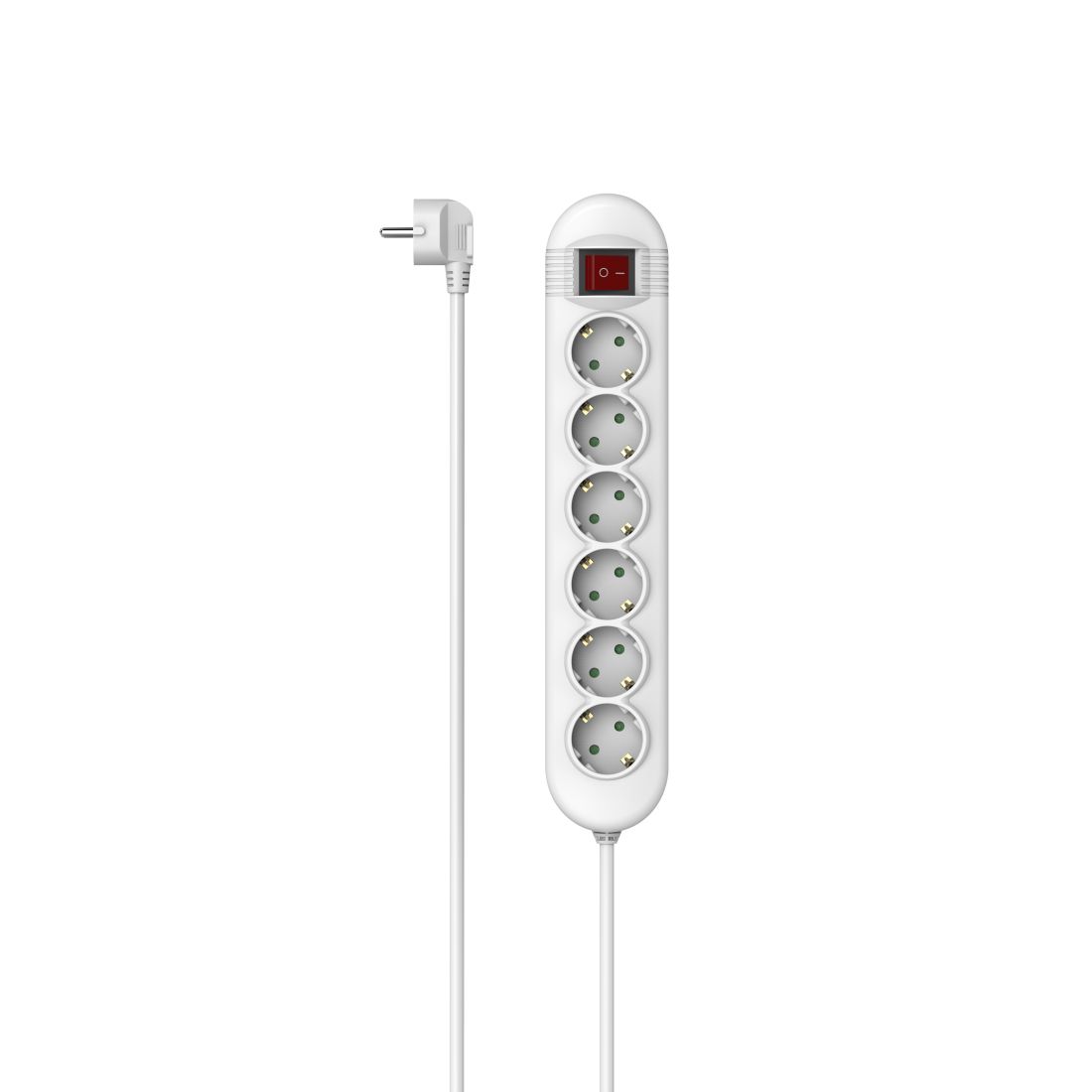 Hama Smart Power Strip - 6 Outlets - 1.4m Cable - White