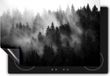 Chefcare Inductie Beschermer Bos met Bomen in de Mist - Zwart Wit - 95x55 cm