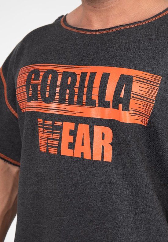 Gorilla Wear Wallace Workout Top - Grijs/Oranje - 2XL