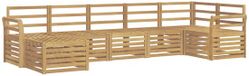 vidaXL Salon de jardin 7 pcs Blanc