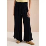 cecil Wide Legs broek met crêpe structuur