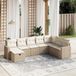 Maison Exclusive - Ensemble de jardin, 8 pièces, avec coussins, beige, en polyrotin