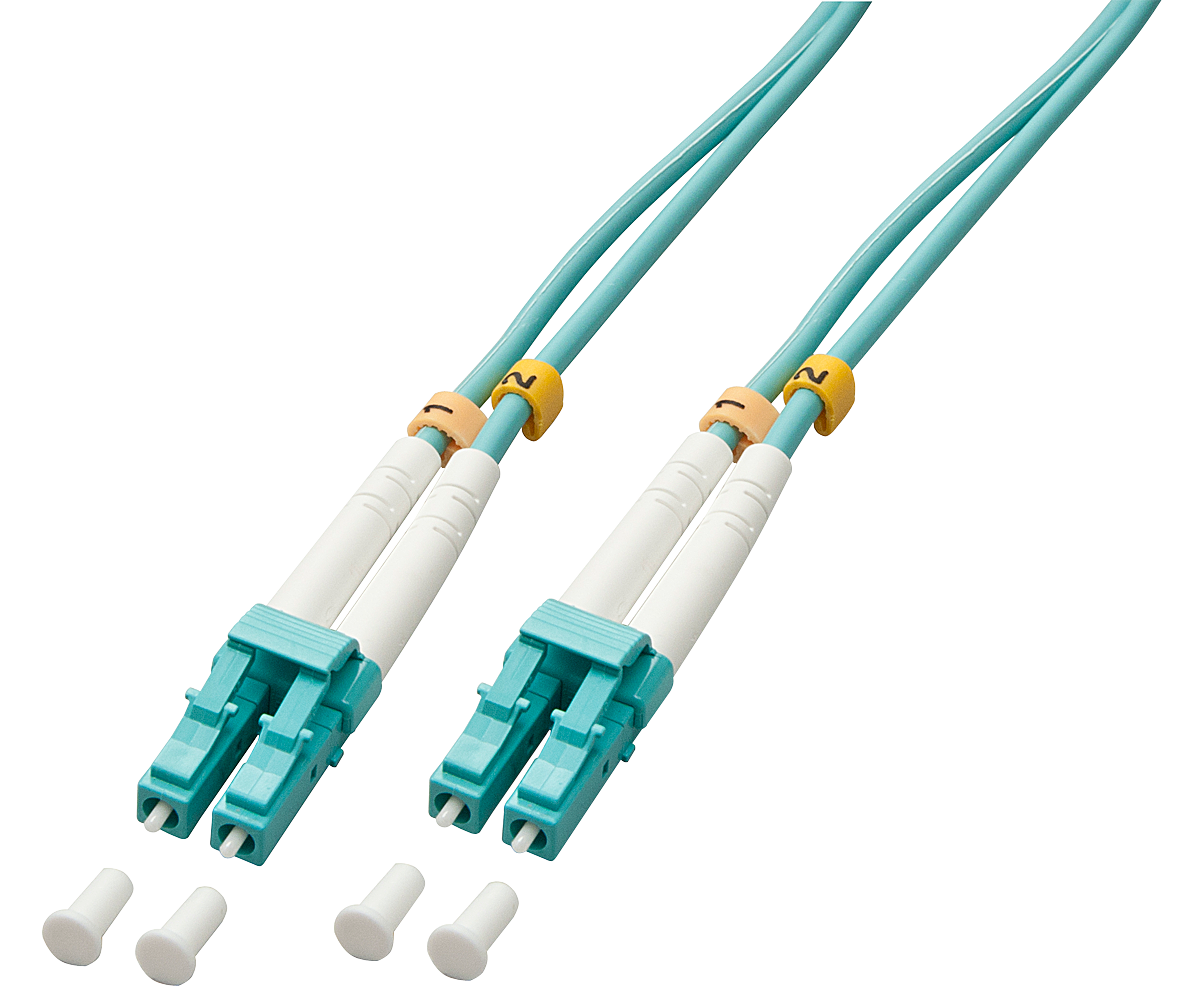 LINDY OM3 LC Duplex Fiber Optic Cable - 5.0m