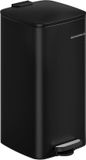 SONGMICS Vuilnisbak – 30L – Staal – Inktzwart