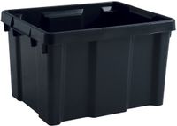 EDA Opbergbox/opbergkrat 30 L - Zwart - Kunststof