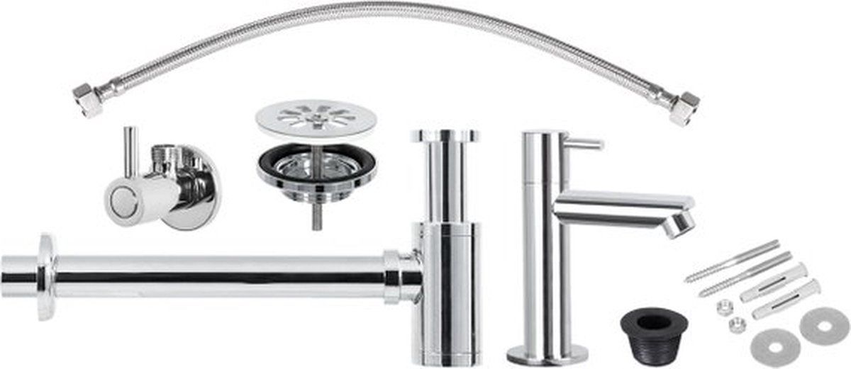 Differnz Fonteinkraanset Chroom | Messing | 8712793564165