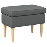 vidaXL Voetenbank Donkergrijs 55 x 35 x 41 cm