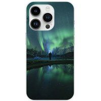 1001 coques Apple iPhone 15 Pro Aurores boreales bedrukt siliconen hoesje