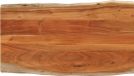 vidaXL Tafelblad rechthoekig natuurlijke rand 110x60x2,5 cm acaciahout