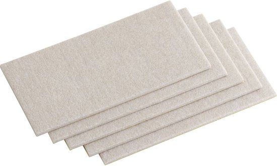 Metafranc WU0645416 Viltdoppen Vierkant, Zelfklevend Beige (l x b) 200 mm x 100 mm 1 set(s)