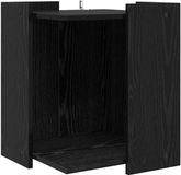 vidaXL Kattenbakomheining Zwart Eiken 42 x 42 x 51 cm Bewerkt Hout