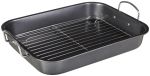 Rotisserie 5Five Braadslede/ovenschaal - RVS - rechthoekig - 39 x 29 x 5.5 cm - braadblik met rooster - oven
