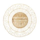 RELOJ Polyester, rotan wandklok, 70 cm, decoratie, natuurlijk design, woonkamer of slaapkamer, meerkleurig