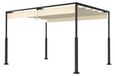 QEENTOE pergola métallique 3x4 mètres, beige, abri de terrasse stable et imperméable, adapté pour jardin, terrasse et balcon