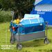 Merkloos Gereedschapswagen met voorwielrem, Blauw/Grijs, 100 kg draagkracht