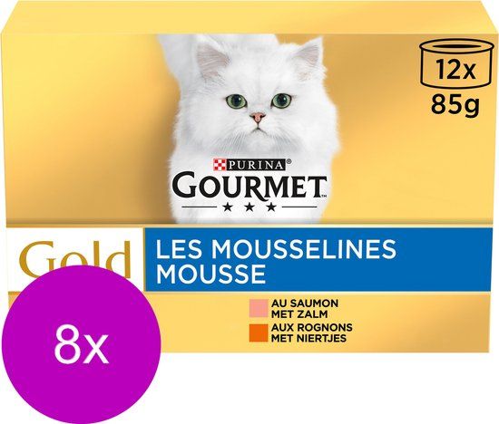 Gourmet Gold Multipack Fijne Mousse Blauw 12 x 85 gr
