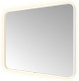 Hotbath &More Mirrors Soft Square LED Badkamerspiegel - Rechthoek - 80 x 100 cm - Mat Wit