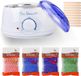 AMD TOOLS AMD TEAM Ontharingsset met elektrische waxverwarmer, 4 x 100g waxbonenwikkels, 20 x spatels (wit)