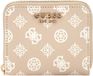 GUESS Laurel SLG Small Zip Around Wallet Sand Logo Beige