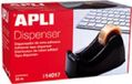 APLI Dispenseur de ruban adhésif pour ruban adhésif de 33M - Noir