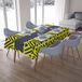 Bonamaison Tafelkleed, Anti-Mold, Sneldrogend, Waterdicht, 100% Polyester Tafellaken, Neon Geel, Rook, 140 x 200 Cm