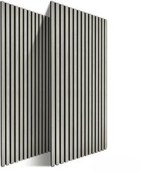 Merkloos Relaxdays Akoestische wandpanelen - set van 2 - 60x120 cm - geluidsdempend - lichtgrijs