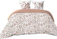 Douceur d'intérieur Housse de couette Coton Beige 240 x 220 cm