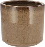 DK design Bloempot Brown Glaze - Taupe - D12 x H13 cm
