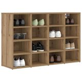 vidaXL Schoenenkast, handwerk, eiken, 103 x 30 x 67 cm