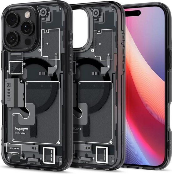 Spigen Ultra Hybrid MagFit - Hoesje Geschikt voor Apple iPhone 16 Pro - Compatibel met MagSafe - Back Cover Zero One