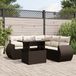 Maison Exclusive - Ensemble de meubles de jardin 6 pièces avec canapé et coussins, marron, en polyrotin