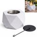 Colibri Tafelhaard Bio-ethanol – Beton Look – 16,5×16,5×10cm – Moderne Tafelhaard met Doofplaat – Sfeervolle Vlam voor Tafel, Terras of Balkon