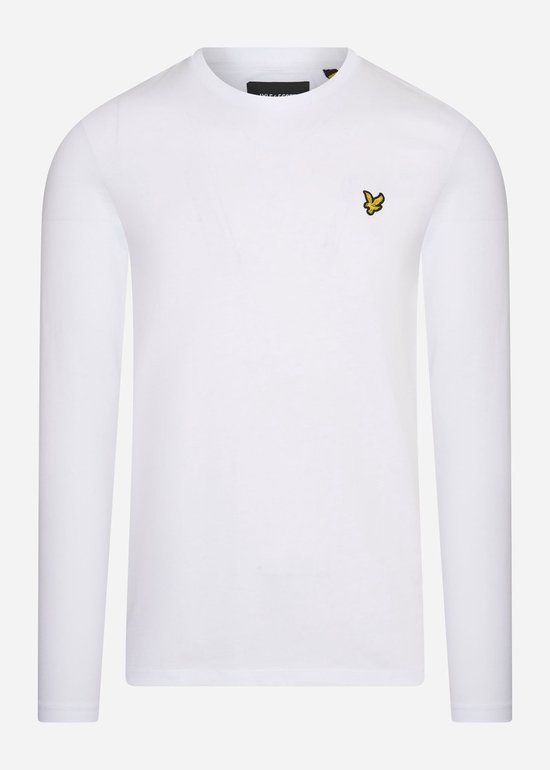 Lyle & Scott Plain L/s T-shirt Heren - Wit - Maat XS