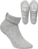 Boru Bamboo Boru Huissokken - Anti-slip - Chill en Relax - Grijs - Unisex - Maat 35-38 - 40% Wol
